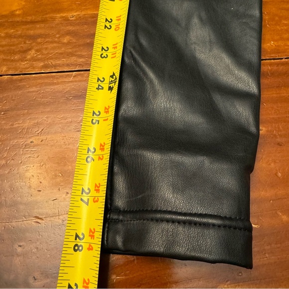 All Saints Cora Vegan Leather Black Leggings Womens US Size 2 - Picture 9 of 12
